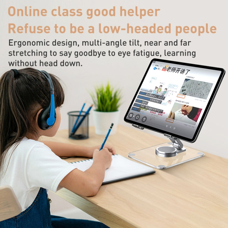 R-JUST T632 Acrylic 360 Degree Rotating Desktop Tablet Stand