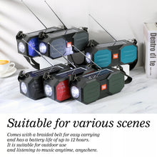 Load image into Gallery viewer, T&amp;G TG634 Outdoor Solar Power Bluetooth Wireless Speaker with FM / Flashlight / TF Card Slot