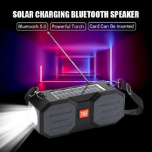 Load image into Gallery viewer, T&amp;G TG634 Outdoor Solar Power Bluetooth Wireless Speaker with FM / Flashlight / TF Card Slot