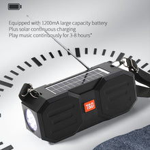 Load image into Gallery viewer, T&amp;G TG634 Outdoor Solar Power Bluetooth Wireless Speaker with FM / Flashlight / TF Card Slot
