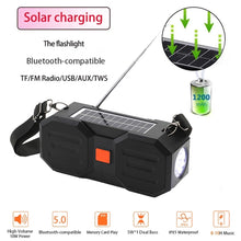 Load image into Gallery viewer, T&amp;G TG634 Outdoor Solar Power Bluetooth Wireless Speaker with FM / Flashlight / TF Card Slot