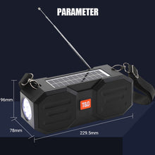 Load image into Gallery viewer, T&amp;G TG634 Outdoor Solar Power Bluetooth Wireless Speaker with FM / Flashlight / TF Card Slot