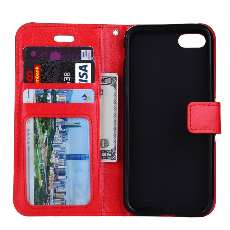 For  iPhone 8 & 7  Crazy Horse Texture Horizontal Flip Leather Case with Magnetic Buckle & Holder & Card Slots & Wallet & Photo Frame