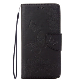 For  iPhone 8 & 7   Pressed Flowers Butterfly Pattern Horizontal Flip Leather Case with Holder & Card Slots & Wallet