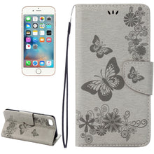 Load image into Gallery viewer, For  iPhone 8 &amp; 7   Pressed Flowers Butterfly Pattern Horizontal Flip Leather Case with Holder &amp; Card Slots &amp; Wallet