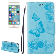 Load image into Gallery viewer, For  iPhone 8 &amp; 7   Pressed Flowers Butterfly Pattern Horizontal Flip Leather Case with Holder &amp; Card Slots &amp; Wallet