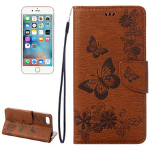 Load image into Gallery viewer, For  iPhone 8 &amp; 7   Pressed Flowers Butterfly Pattern Horizontal Flip Leather Case with Holder &amp; Card Slots &amp; Wallet