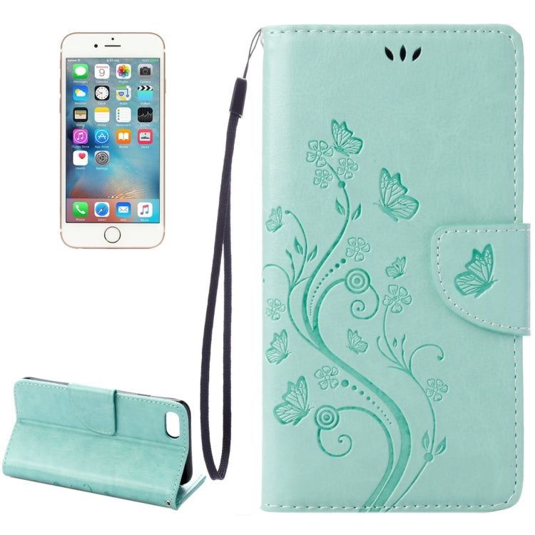 For  iPhone 8 & 7  Pressed Flowers Horizontal Flip Leather Case with Holder & Card Slots & Wallet
