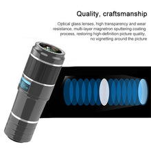 Load image into Gallery viewer, HAUTIK HK-002 5 in 1 180 Degree Fisheye Lens + 0.65X Macro &amp;  Wide Lens + 12X Telephoto Lens + Star Line Lens Kits