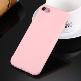 For  iPhone 8 & 7  Solid Color TPU Protective Case Without Round Hole
