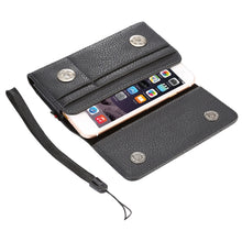 Load image into Gallery viewer, Universal Litchi Texture Vertical Flip Thwartwise PU Leather Case / Waist Bag with Back Splint &amp; Card Slots &amp; 15cm Lanyard for  iPhone 8 &amp; 7  &amp; 6s &amp; 6, Galaxy SIV &amp; SIII, Xiaomi Redmi 3 &amp; 3X, Size: 14.3 x 7.5 x 1.5 cm