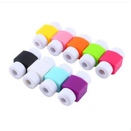 100 PCS Headphone Wire Data Cable Protection Cover Winder Cord Wrap Organizer, Random Color Delivery