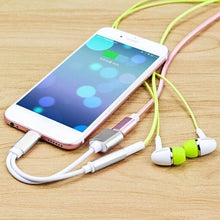 Load image into Gallery viewer, 10cm 8 Pin Female &amp; 3.5mm Audio Female to 8 Pin Male Charger Adapter Cable, Support All iOS System