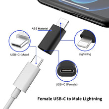 Load image into Gallery viewer, ENKAY Hat-Prince HC-6 Mini ABS USB-C / Type-C 3.1 to 8 Pin Port Connector Adapter(White)