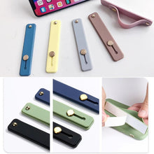 Load image into Gallery viewer, TPU Leather Finger Strap Phone Holder Desktop Grip Stand