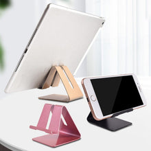 Load image into Gallery viewer, Portable Desktop Aluminum Alloy Lazy Tablet Phone Stand