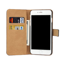 Load image into Gallery viewer, For  iPhone 8 &amp; 7  Genuine Split Horizontal Flip Leather Case with Holder &amp; Card Slots &amp; Wallet