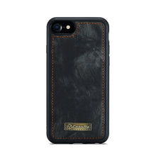 Load image into Gallery viewer, CaseMe for  iPhone 8 &amp; 7  Multifunctional Leather Billfold with Detachable Magnetic PC Back Protective Case &amp; Holder &amp; 10 Card Slots &amp; 3 Cash Slots &amp; 1 Zipper Wallet &amp; 2 Photo Frames &amp; 3 Magnetic Clasps