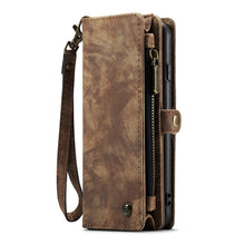 Load image into Gallery viewer, CaseMe for  iPhone 8 &amp; 7  Multifunctional Leather Billfold with Detachable Magnetic PC Back Protective Case &amp; Holder &amp; 10 Card Slots &amp; 3 Cash Slots &amp; 1 Zipper Wallet &amp; 2 Photo Frames &amp; 3 Magnetic Clasps, For 8 &amp; 7, For iPhone 8 &amp; 7
