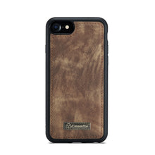 Load image into Gallery viewer, CaseMe for  iPhone 8 &amp; 7  Multifunctional Leather Billfold with Detachable Magnetic PC Back Protective Case &amp; Holder &amp; 10 Card Slots &amp; 3 Cash Slots &amp; 1 Zipper Wallet &amp; 2 Photo Frames &amp; 3 Magnetic Clasps, For 8 &amp; 7, For iPhone 8 &amp; 7