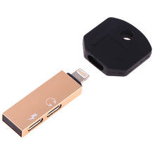 Load image into Gallery viewer, RC16 Dual 8 Pin Female to 8 Pin Male Key Shape Mini Portable Audio &amp; Charge Adapter