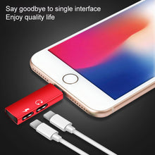 Load image into Gallery viewer, RC16 Dual 8 Pin Female to 8 Pin Male Key Shape Mini Portable Audio &amp; Charge Adapter