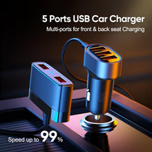 Load image into Gallery viewer, JOYROOM JR-CL03 6.2A Multi 5 Ports USB Smart Car Charger, JR-CL03
