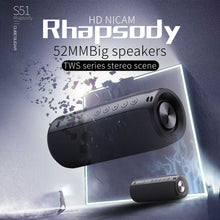 Load image into Gallery viewer, ZEALOT S51 Portable Stereo Bluetooth Speaker with Built-in Mic, Support Hands-Free Call &amp; TF Card &amp; AUX
