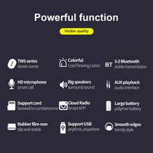 Load image into Gallery viewer, ZEALOT S55 Portable Stereo Bluetooth Speaker with Built-in Mic, Support Hands-Free Call &amp; TF Card &amp; AUX