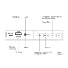 Load image into Gallery viewer, Oneder V3 Outdoor Hand-held Wireless Bluetooth Speaker, Support Hands-free &amp; FM &amp; TF Card &amp; AUX &amp; USB Drive