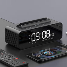 Load image into Gallery viewer, Oneder V06 Smart Sound Box Wireless Bluetooth Speaker, LED Screen Alarm Clock, Support Hands-free &amp; FM &amp; TF Card &amp; AUX &amp; USB Drive