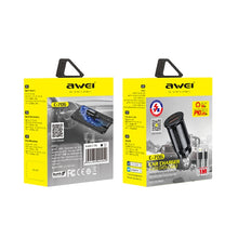Load image into Gallery viewer, awei C-706 20W PD Type-C + QC 3.0 Type-A Car Charger with CL-110T Data Cable, C-706