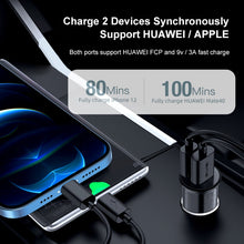 Load image into Gallery viewer, awei C-706 20W PD Type-C + QC 3.0 Type-A Car Charger with CL-110T Data Cable, C-706