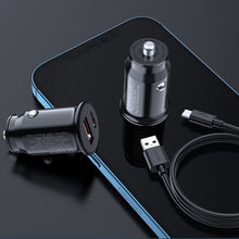 Load image into Gallery viewer, awei C-706 20W PD Type-C + QC 3.0 Type-A Car Charger with CL-110T Data Cable, C-706