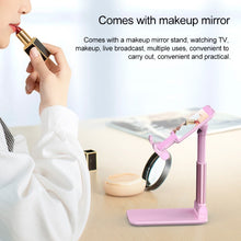 Load image into Gallery viewer, CH002 Universal Portable Foldable Mobile Phone Tablet Desktop Holder Bracket with Mirror