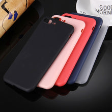 Load image into Gallery viewer, For iPhone 8 Plus &amp; 7 Plus   Solid Color TPU Protective Case Without Round Hole