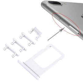 Card Tray + Volume Control Key + Power Button + Mute Switch Vibrator Key for iPhone 7 Plus, For iPhone 7 Plus