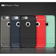 Load image into Gallery viewer, For iPhone 7 Plus Brushed Texture Fiber TPU Rugged Armor Protective Case