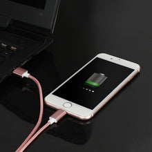 Load image into Gallery viewer, 2 in 1 5V 2A Micro USB &amp; 8 Pin to USB 2.0 Weave Style Magnetic Data Cable, Cable Length: 1.2m