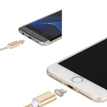 Load image into Gallery viewer, 2 in 1 5V 2A Micro USB &amp; 8 Pin to USB 2.0 Weave Style Magnetic Data Cable, Cable Length: 1.2m