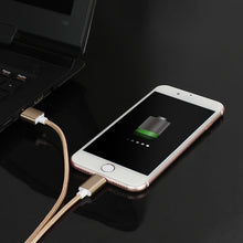 Load image into Gallery viewer, 2 in 1 5V 2A Micro USB &amp; 8 Pin to USB 2.0 Weave Style Magnetic Data Cable, Cable Length: 1.2m