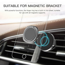 Load image into Gallery viewer, 2pcs Universal 360 Degrees Rotatable Privity Metal Ring Holder Bracket for iPhone, Samsung, HTC, LG, Huawei, Xiaomi, vivo, OPPO, Meizu Mobile Phones or Tablets, Built in Iron Sheet, Support Magnets