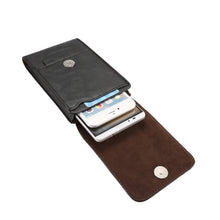 Load image into Gallery viewer, 6.3 inch and Below Universal Crazy Horse Texture 3 Pouches Vertical Flip Leather Case with Belt Hole &amp; Climbing Buckle for Galaxy Note 8, Sony, Huawei, Meizu, Lenovo, ASUS, Cubot, Oneplus, Oukitel, Xiaomi, DOOGEE, Vkworld, and other Smartphones