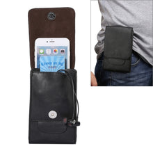 Load image into Gallery viewer, 6.3 inch and Below Universal Crazy Horse Texture 3 Pouches Vertical Flip Leather Case with Belt Hole &amp; Climbing Buckle for Galaxy Note 8, Sony, Huawei, Meizu, Lenovo, ASUS, Cubot, Oneplus, Oukitel, Xiaomi, DOOGEE, Vkworld, and other Smartphones