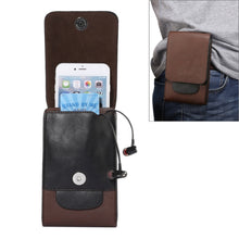 Load image into Gallery viewer, 6.3 inch and Below Universal Crazy Horse Texture 3 Pouches Vertical Flip Leather Case with Belt Hole &amp; Climbing Buckle for Galaxy Note 8, Sony, Huawei, Meizu, Lenovo, ASUS, Cubot, Oneplus, Oukitel, Xiaomi, DOOGEE, Vkworld, and other Smartphones