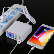 Load image into Gallery viewer, 899 30W QC 3.0 6 USB Ports Fast Charger with LCD Digital Display, EU Plug
