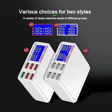 Load image into Gallery viewer, 899 30W QC 3.0 6 USB Ports Fast Charger with LCD Digital Display, EU Plug