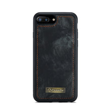 Load image into Gallery viewer, CaseMe for iPhone 8 Plus &amp; 7 Plus   Multifunctional Leather Billfold with Detachable Magnetic PC Back Protective Case &amp; Holder &amp; 11 Card Slots &amp; 3 Cash Slots &amp; 1 Zipper Wallet &amp; 2 Photo Frames &amp; 3 Magnetic Clasps