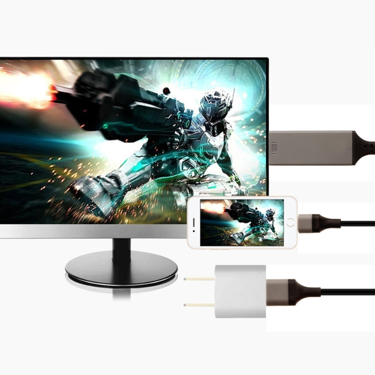 8 Pin Male to HDMI & USB Male Adapter Cable, Length: 2m