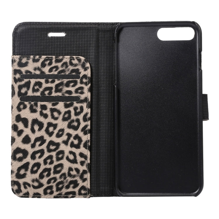 For iPhone 8 Plus & 7 Plus   Leopard Texture Horizontal Flip Leather Case with Holder & Card Slots & Wallet